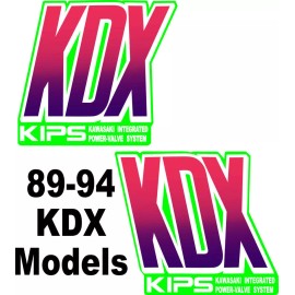 FACTORY EFX KDX 200 Radiator Shroud Graphics Kdx200 1989-1994 Shroud Decal MX 90 91 92 93