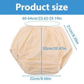 HQRKOTM 2 Stück Inkontinenz slip damen Waschbare Harninkontinenzslips Erwachsenenwindeln Unterhosen PE-Material (L)