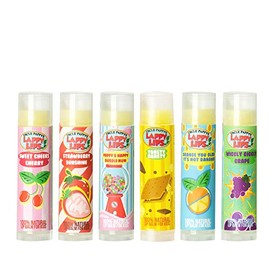 Lappy Lips Organic 100% Natural, bálsamo labial en barra para niños, niños pequeños (6 sabores), aceite esencial orgánico, para labios secos agrietados para restaurar, sanar y hacer felices a los