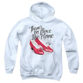 Kids The Wizard of Oz Red Ruby Slippers Youth Hoodie, White, XL