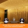 HXWEIYE 2 Pack Warm White 300LED Curtain Fairy Lights, 9.8x9.8Ft