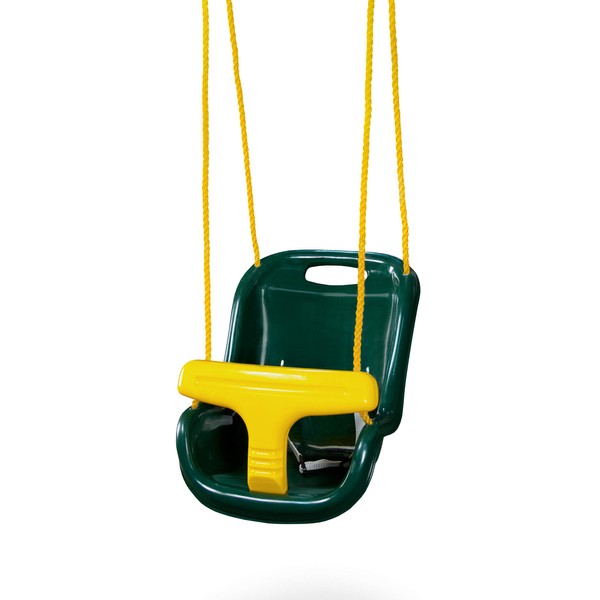 Swing-N-Slide WS 4001-G Plastic Infant Swing with Nylon Rope, Green w/Yellow