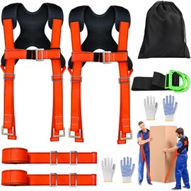 Upgraded Furniture Moving Straps with Chest Buckle, Adjustable Shoulder Moving Lifting Straps for 2 Movers,Move Furniture, Appliances, Mattresses,Heavy Objects Safely,up to 1000lbs