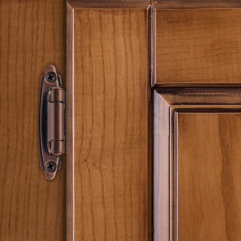 50 Pack (25 Pairs) 3/8 Inch Inset Hinges Oil Rubbed