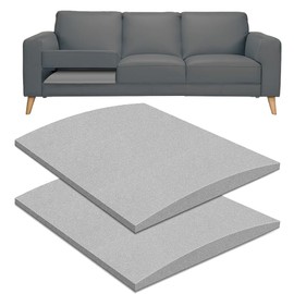 22" x 22" Couch Cushion Support for Sagging Seat, 2 PCS Large Size Insert Sofa Cushion Support Board for Better Lift, 45D High-Density Foam Couch Replacement for Furniture Seat Sagging Repair, Grey