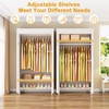 ULIFHOME H5C Clothes Rack with Cover, Portable Closet for Hanging