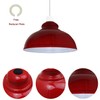 LEDSone Industrial Vintage Retro Curvy Red Dome Shaped Metal Pendant