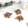 mookaitedecor Resin Crystal Turtle Statue Tortoise Statue Carved Animal for