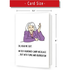 Funny Birthday Card, Humorous Birthday Cards for Men, Women, Bestie, Dad, Mom, Grandpa, Grandma, Friends, Family, Coworker, Unique Birthday Gifts & Cards for Him Her