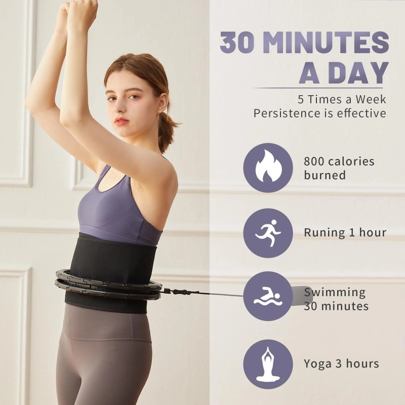 Cutewolf Infinity Hoop with Sweat Belt, Weighted Hula Hoop Plus