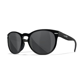 Wiley X Unisex Covert Sunglasses, Grey lenses, glossy black frame