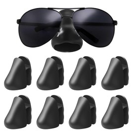 Eyeglasses Holder – 8pcs Self-Adhesive Wall-Mounted Glasses Stand, Nose-Shaped Sunglasses Organizer for Home, Bathroom, Bedroom – Space-Saving, No Drilling Needed