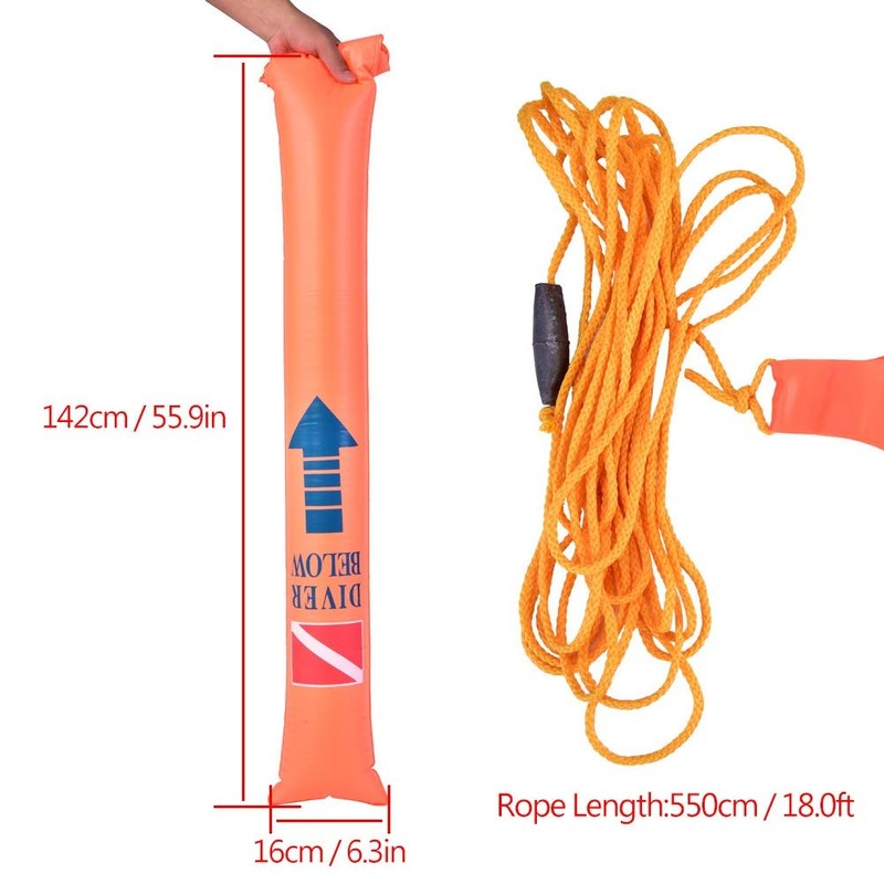 MAGT Diving Buoy, Inflatable Swimming Buoy, High Visibility Signal Marking