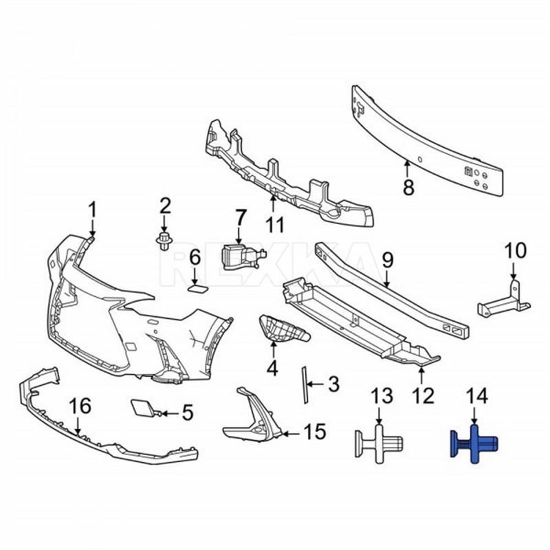 Rexka 10pcs Radiator Splash Shield Front Fender Liner Push-Type Retainer