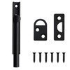 Adyoney 4 Inch Brushed Black Solid Brass Surface Bolt, Elegant