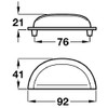 Polished Chrome Kitchen Furniture Cup Handle, Bedroom, cupboard door handles