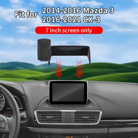 YIXKTUKEKE Car Phone Holder for 2014-2016 Mazda 3/2016-2021 CX-3（7 inch Screen），for Smartphone Cradle Auto Accessories Bracket Anti-Shake，360 Degree Rotation，for All Cell Phones