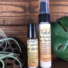 Handmade Under Eye Serum and Lotion Duo w/Hyaluronic Acid & Vitamin C - Anti Aging