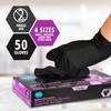 MED PRIDE Small Black Nitrile Exam Gloves 4 Mil Thick,