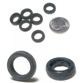 Lionel 6pc BTO 1975 1/64 scale Lionel TCR CCR Slot-less POWER PASSERS FRONT TIRES Mk.3