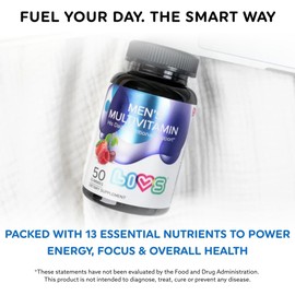 LIVS Men’s Multivitamins Gummies | Chewable Multivitamins for Men Health, Iron & Immune Support | Daily Vitamins with Zinc, Vitamin D3, B12, Biotin & More | Gluten Free & Vegan Gummy Vitamins – 100 Ct