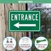 M METERXITY 2-Pack Left Arrow Entrance Sign 14x10 Inch Aluminum