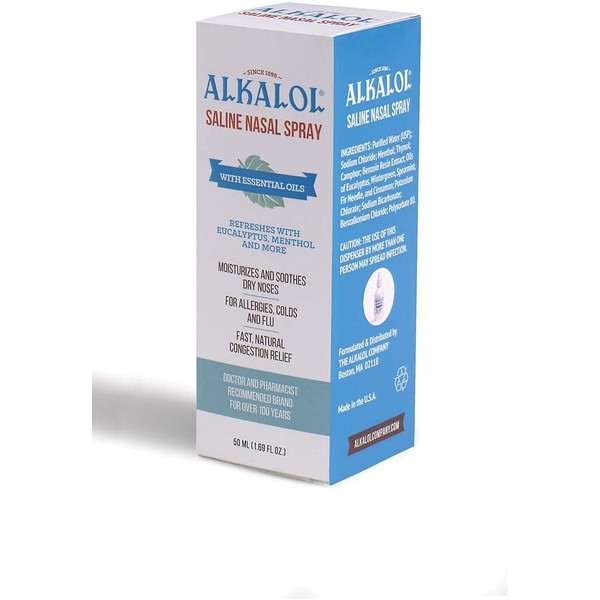 Alkalol Solution Saline Nasal Spray, 1.69 Ounce