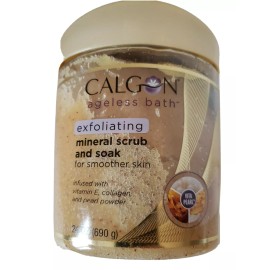 Calgon Ageless Bath Exfoliating Mineral Scrub And Soak  24 Oz