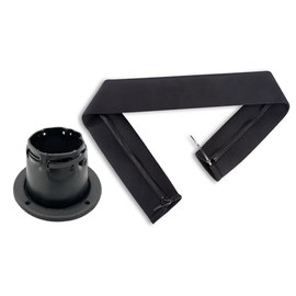 48-Inch Trolling Motor Cable Sleeve, Zippered Outboard Rigging Hose Sleeve with Marine Cable Boot Diameter 4 2/5" with Cable Tie, Protect Fuel Lines Fit for Yacht Cables Management Kit (Black)