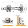 2 Pack Full Overlay 165 Degree Soft Close Cabinet Hinges,