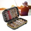 40Pcs Fly Fishing Flies Kit Stainless Steel with Box Lures