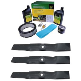 John Deere Original Equipment Model LX288 (S.N. -090,000) Maintenance Kit + Standard Blades, 54C Mower Deck
