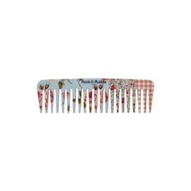 Rock & Ruddle Wide Tooth Comb. Perfect for Detangling Wet Hair and Applying Hair Color. Pink Gingham Design