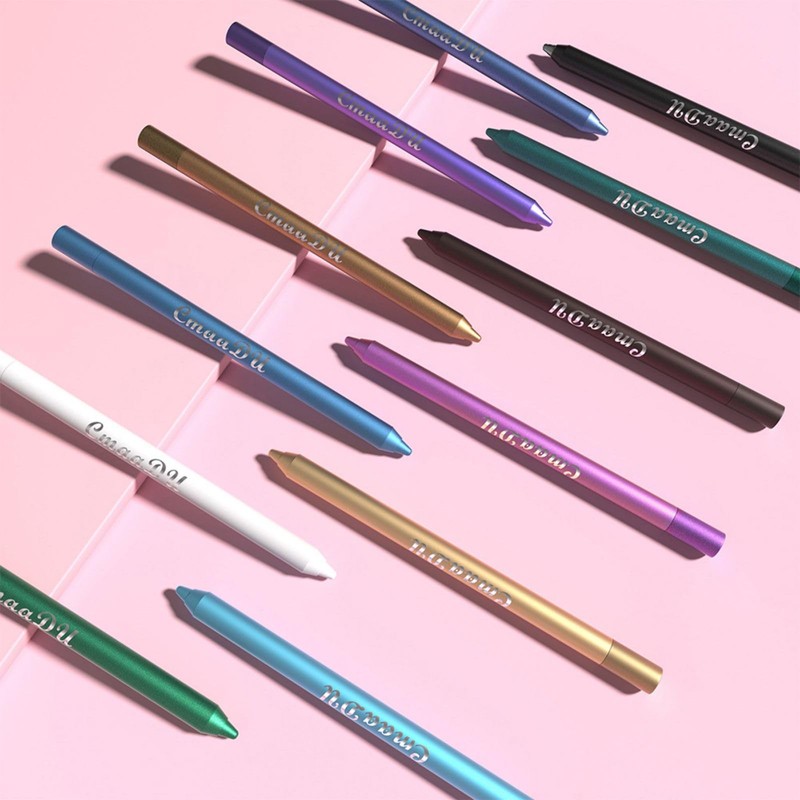 Holzsammlung 12 Colours Waterproof Matte Eyeshadow Pen Set, Metallic Eyeshadow