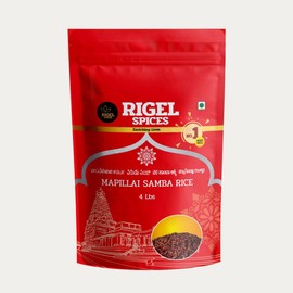 Rigel Spices | Mappillai Samba Red Rice | 12+ MONTHS AGED | BRIDEGROOM RICE | GLUTEN FREE | Ancient Red Rice (4 Lbs)