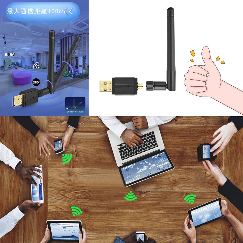 GUROYI Bluetooth 5.1 Long Range USB Adapter, Maximum Transmission Distance