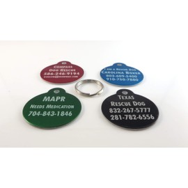 LazrArt Lot of 50 Engraved Cat/Dog Pet Rescue Tags - Not for Profit