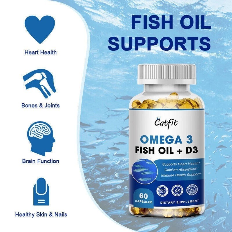 catfit Omega 3 Fish Oil Capsules 3x Strength EPA &
