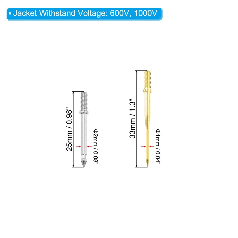 PATIKIL Test Probe Tweezers Copper Multimeter Test Lead Extension Probe