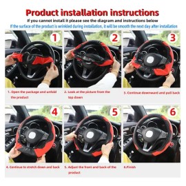 Funda Cubre Volante Deportivo Protector Antiderrapante Auto                                                                                           