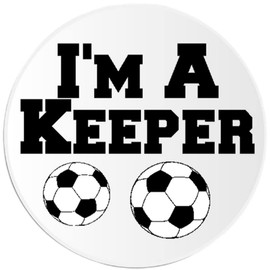 I'm A Keeper Soccer - 3 Pack Circle Stickers 3 Inch - Goalie Goalkeeper Athlete