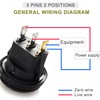 DAOKAI Round Rocker Switch with Shell 2 Position 12V 20A