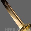Handmade Gold Blade Japanese Samurai Sword Hand Etching engrave Gold