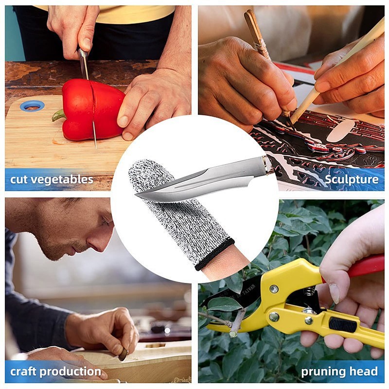 iTYOOS 12 PCS Finger Cots Cut Resistant Protection Finger Covers