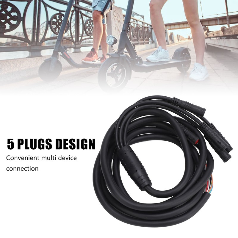 5 Plugs Scooter Dashboard Controller Data Cable 175cm Electric Scooter