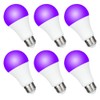 FAGUANGAO LED Black Light Bulb,7W(60Watt Equivalent) A19 UV Blacklight Bulb,120V,UVA