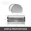 Oggi Stainless Steel Roll Top Bread Box for Kitchen Countertop
