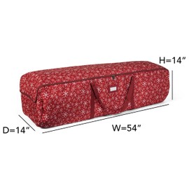 Covermates Keepsakes Garland Duffle Bag – Durable Polyester, Reinforced Handles, Fits up to 25 Foot Garland Depending on Thickness - Holiday Storage, Red Snowflake
