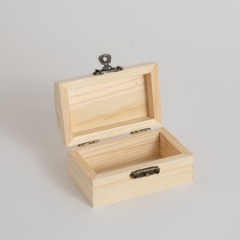 Xhqsulsclac 21 Piece Small Wooden Box Unfinished Wooden Treasure Box with Lids for DIY Crafts (3.3 x 2.1 x 1.7 inches)