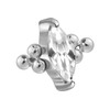PIERCINGLINE Titanium Screw Attachment with External Thread 0.9 mm Crystal